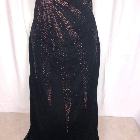 BLACK VELVET gown  Small 217 - Picture 4 of 6